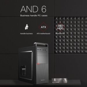 Segotep AND6 ATX PC Case with High-Quality SPCC Steel with High-Quality SPCC Steel, USB 3.0, ATX/M-ATX/ITX Support, 330mm GPU Clearance, 160mm CPU Cooler Height, Multi-Drive Bays, Modern Home and Office Design
