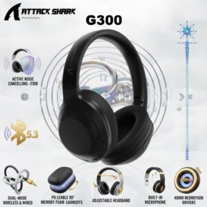 ATTACK SHARK G300 ANC Foldable Headphones With Bluetooth 5.3